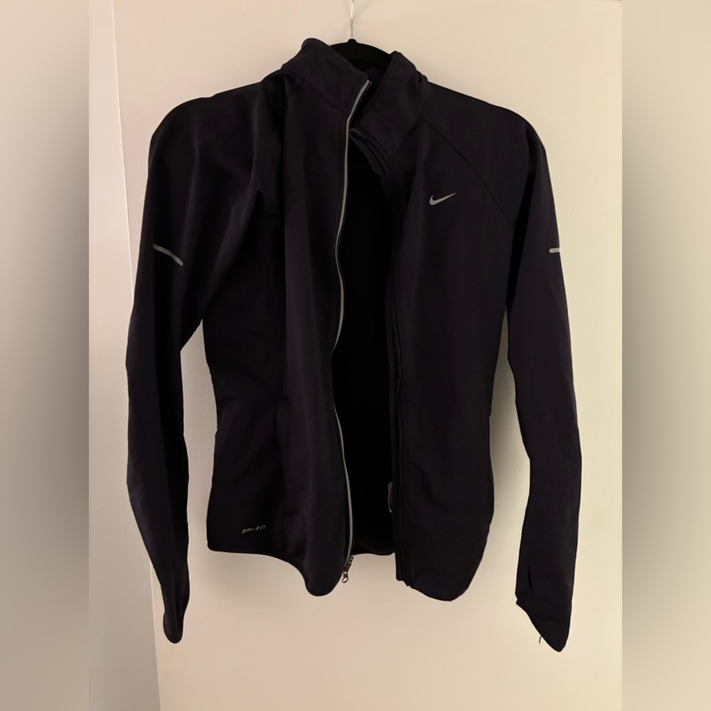 Small Nike dri fit full zip with pockets - dark purple